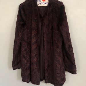 Sam Edelman purple faux fur coat